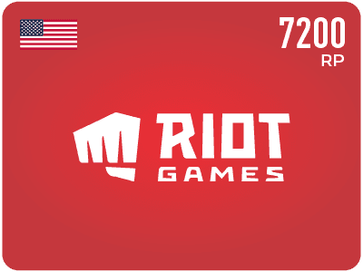 Riot Points Card - $50 - 7200 RP (US Store)